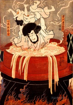  Utagawa Pintura al %c3%b3leo - goemon ishikawa y su hijo goroichi Utagawa Kunisada japonés